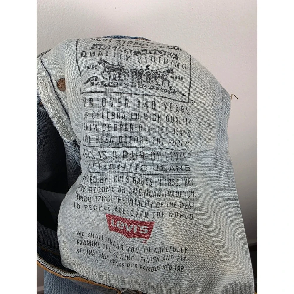 Levi's 512 Vintage 1996 Women's Light‎ Wash Slim Fit Tapered Leg Jeans Size 7S - Picture 10 of 10